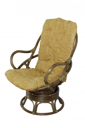 Кресло-качалка Swivel Rocker (Ротанг №6, ткань Mulan 152) в Игарке - igarka.mebelnovo.ru | фото