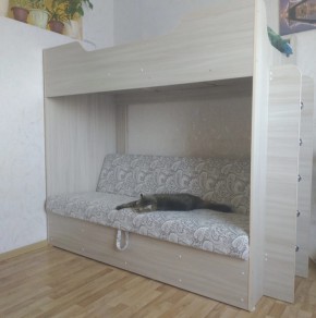 Кровать двухъярусная с диваном в Игарке - igarka.mebelnovo.ru | фото