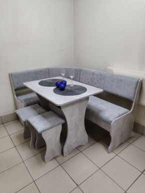 Кухонный уголок Миссия V велюр (цемент) в Игарке - igarka.mebelnovo.ru | фото