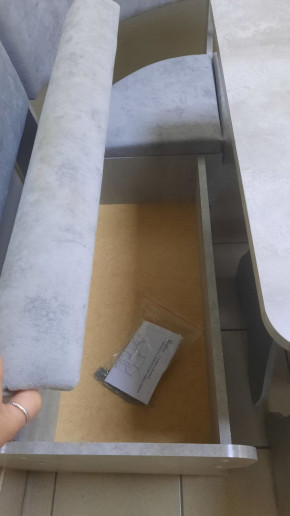 Кухонный уголок Миссия V велюр (цемент) в Игарке - igarka.mebelnovo.ru | фото