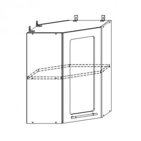 Монако ВПУС 550 шкаф верхний угловой в Игарке - igarka.mebelnovo.ru | фото