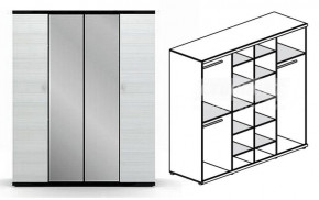 Шкаф 4-х дверный Гретта СБ-207 в Игарке - igarka.mebelnovo.ru | фото