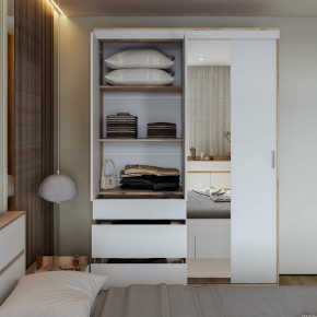 Шкаф-купе Брауни 1.5м в Игарке - igarka.mebelnovo.ru | фото