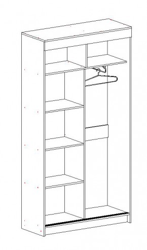 Шкаф-купе двустворчатый Грета 2/58 в Игарке - igarka.mebelnovo.ru | фото