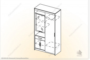 Шкаф Мелисса К-2 (пеликан) в Игарке - igarka.mebelnovo.ru | фото