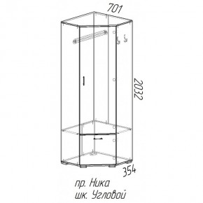 Шкаф угловой Ника в Игарке - igarka.mebelnovo.ru | фото