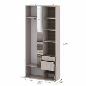 Вешалка с зеркалом Одетта (ВШ1) в Игарке - igarka.mebelnovo.ru | фото